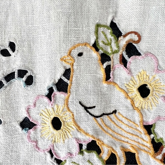 Reworked patchwork handkerchief floral‎ denim jacket L handmade - Picture 6 of 11